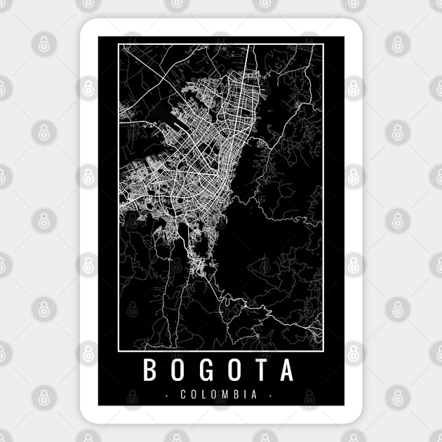 Bogota Colombia Minimalist Map Magnet by Mapagram